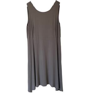 Eileen Fisher Gray Jersey Viscose Asymmetrical Sleeveless Midi Dress - 1X